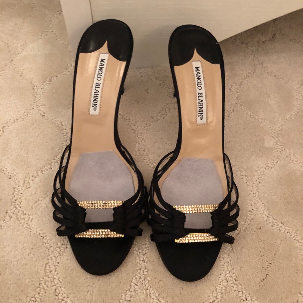 Like-New Manolo Blahnik Evening Shoe, 38.5